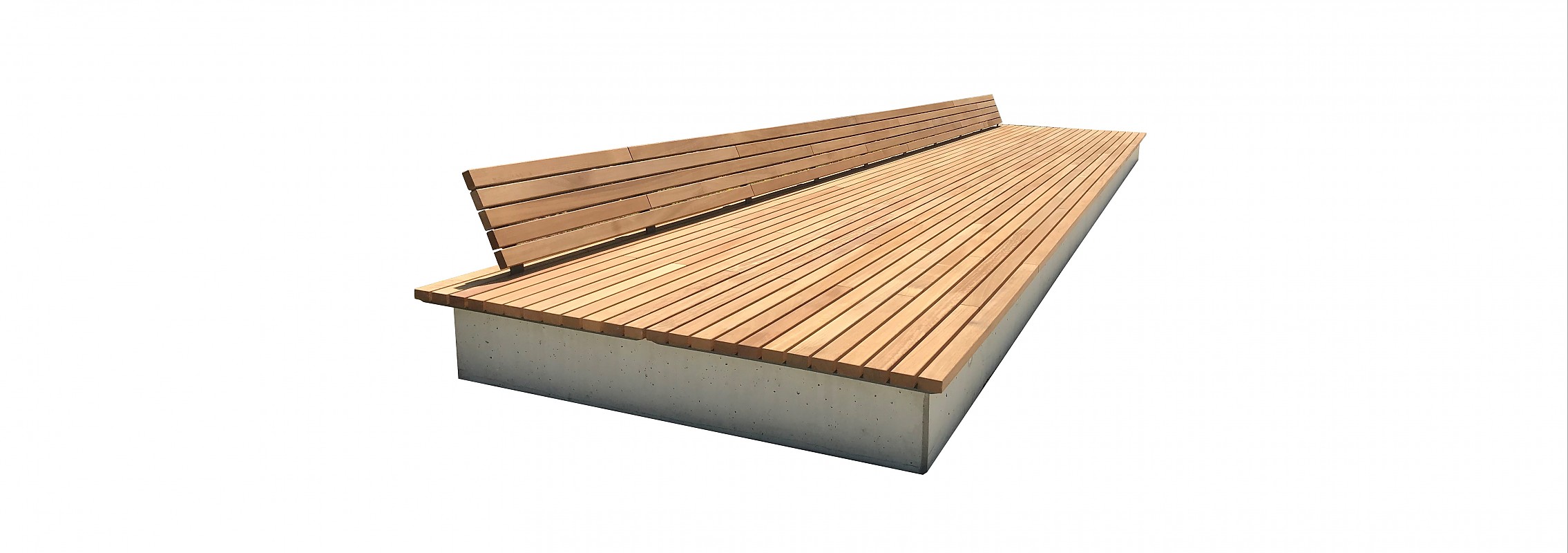 euroform w - Stadtmobiliar - Sitzbank Holz - lounger - modulare Bank - Isola